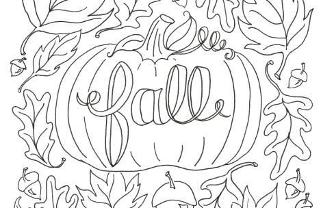 469x304 Autumn Coloring Pages Autumn Season With Fall Leaf Coloring Page