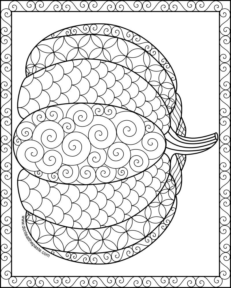 800x1000 Pumpkin To Color Thanksgiving, Crafts And Adult Coloring