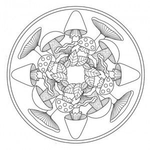 300x300 Autumn Mandala Coloring Pages