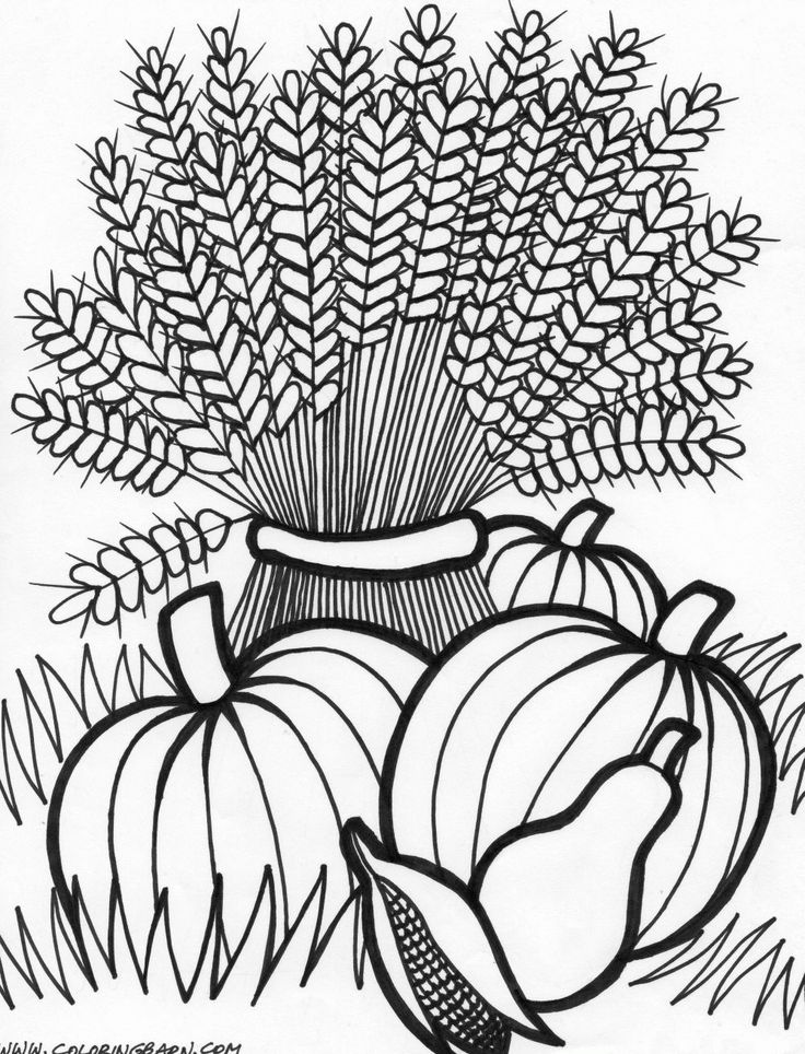 736x964 Printable Fall Scenes Coloring Page