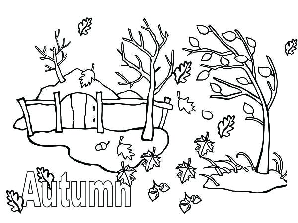 600x450 Leaf Coloring Pages Printable Autumn Season With Fall Leaf