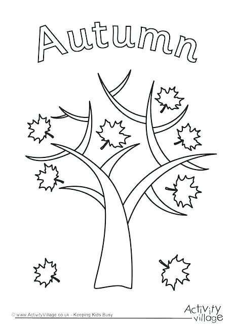 460x650 Fall Tree Coloring Pages With Autumn Coloring Page Autumn Tree
