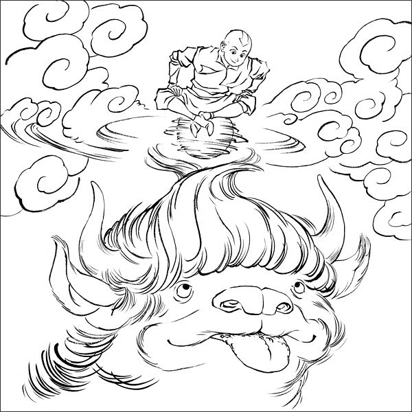 600x600 Coloring Book Pics Avatar The Last Airbender Adult Coloring Book