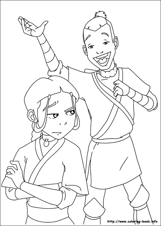 567x794 Avatar, The Last Airbender Coloring Picture