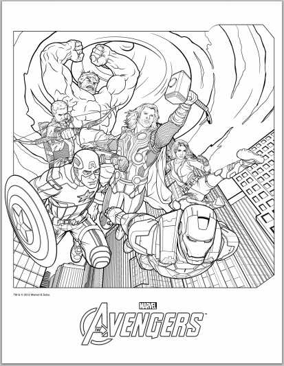413x533 Color Up Avengers Coloring Pages