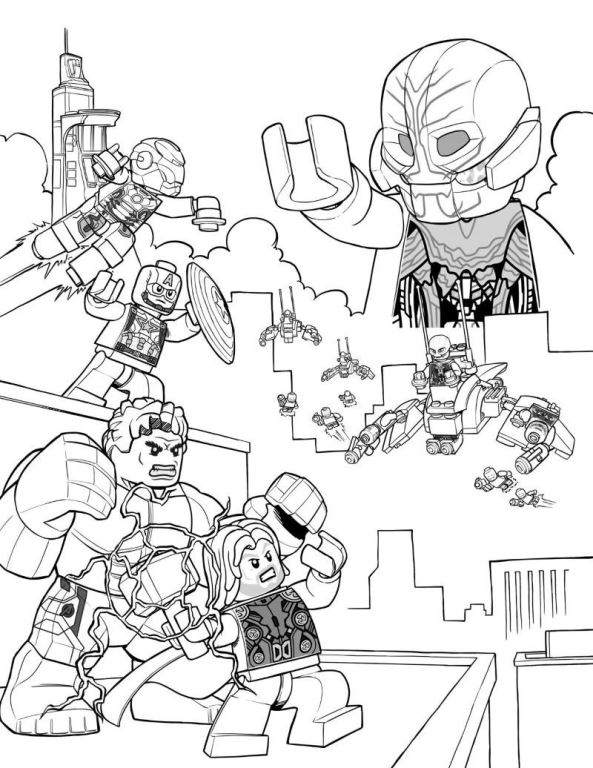 593x768 Lego Avengers Coloring Pages Printable Coloring Pages