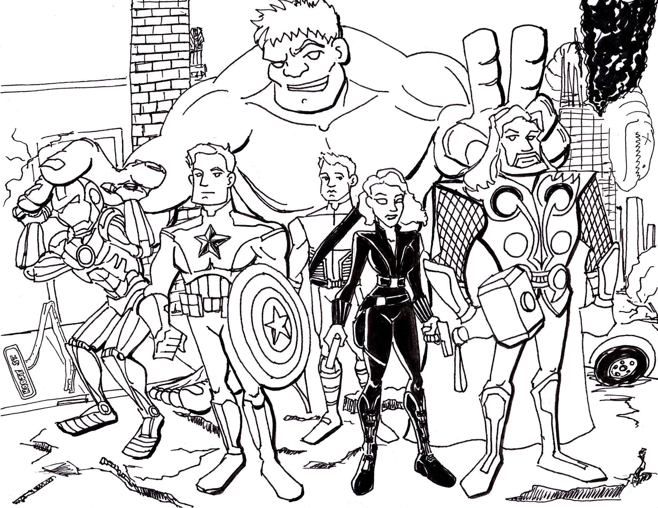 2200x1700 Avengers Character Thor Coloring Page Download Print Online
