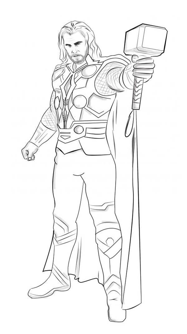 600x1073 Thor Coloring Pages