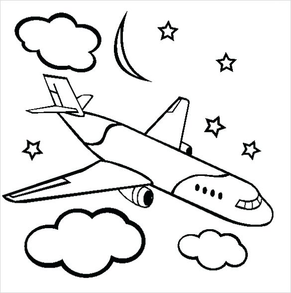 585x588 Free Printable Airplane Coloring Pages For Kids Airplane Coloring