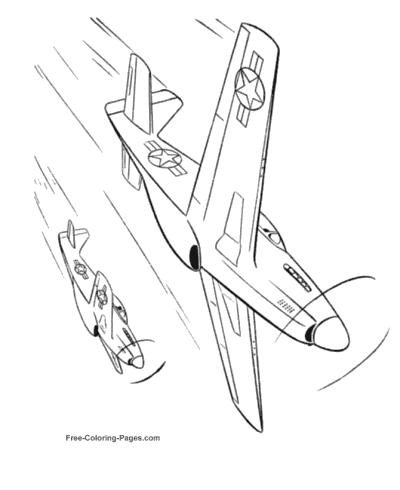 400x490 Airplane Coloring Pages
