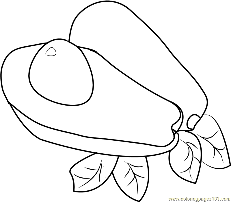 800x698 Avocados Coloring Page