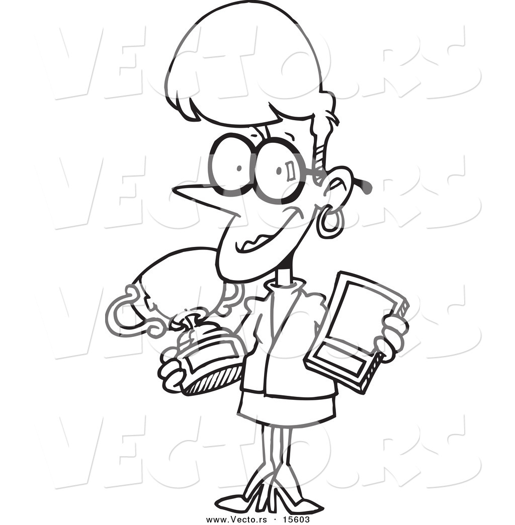 1024x1044 Vector Of A Cartoon Proud Businesswoman Showing Her Awards
