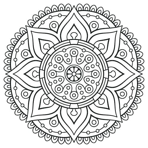 500x500 Cool Adult Coloring Pages Printable For Adults Mandala New