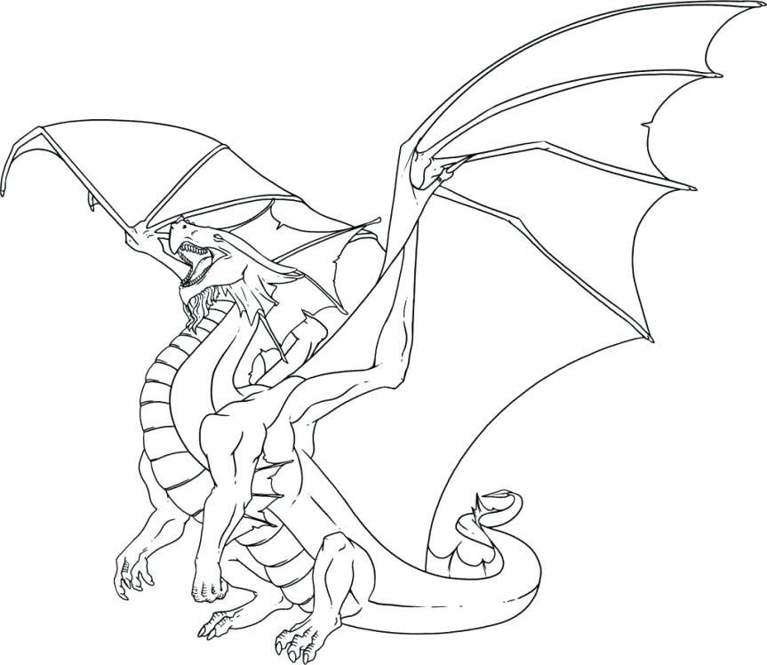 863x748 Cool Dragon Coloring Pages Dragons Throughout Printable Free