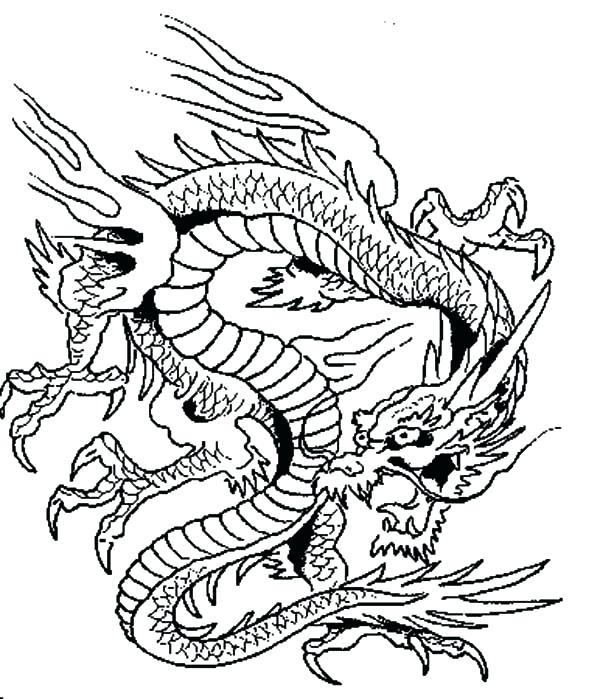 600x699 Awesome Dragon Coloring Pages For Adults Or Dragon Evil Dragon