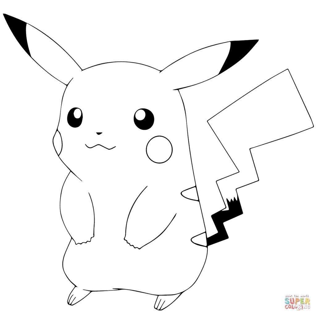 1024x1024 Pokmon Go Pikachu Coloring Page Free Printable Coloring Pages