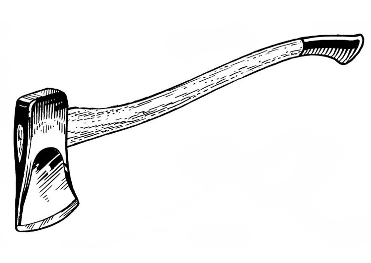 750x531 Coloring Page Axe