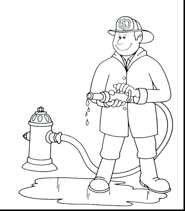 618x704 Fire Fighter Coloring Page Firefighter Hat Coloring Page Cross