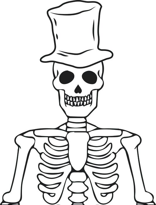 533x700 Skeleton Coloring Pages Printable Free Printable Skeleton Coloring