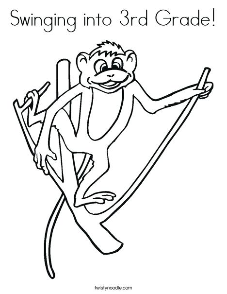 468x605 Chimpanzee Coloring Page