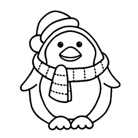 480x480 Coloring Pages Penguins Christmas Penguin Coloring Pages Az