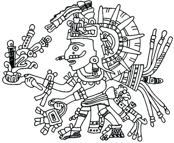 600x492 Aztec Coloring Pages Coloring Pages Marvelous Coloring Pages