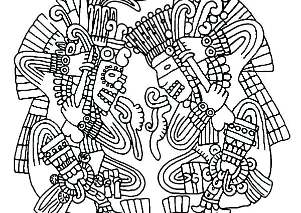 600x425 Aztec Coloring Pages Marketplace Coloring Pages Aztec Calendar