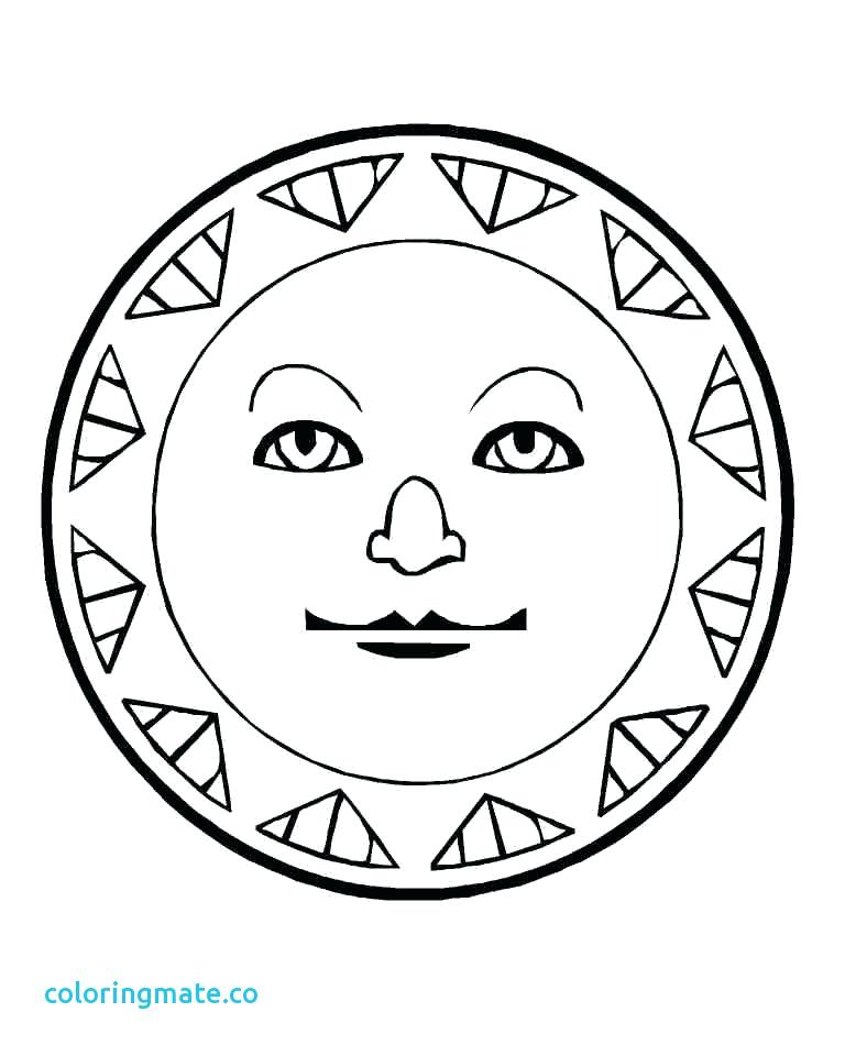768x960 Aztec Calendar Coloring Page Coloring Pages Fresh Calendar