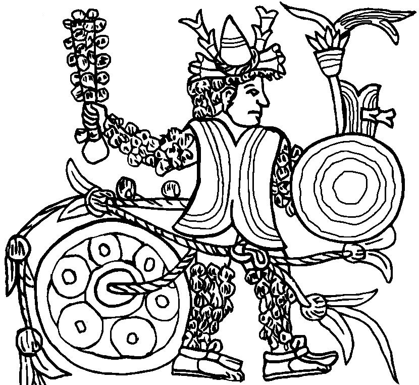 830x762 Aztec Empire Coloring Page