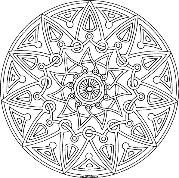 595x591 Aztec Pattern Coloring Pages