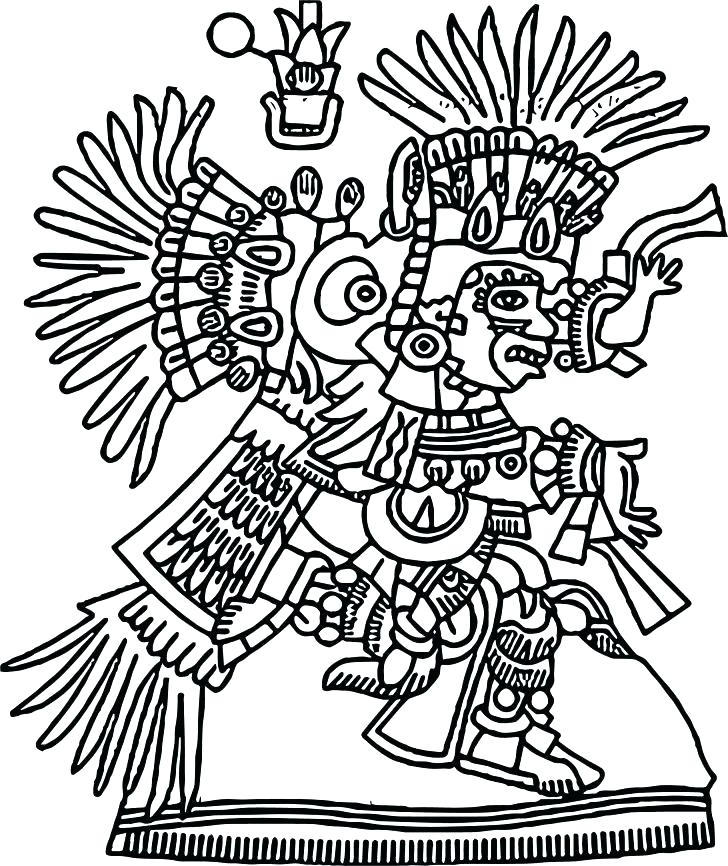 728x866 Aztec Calendar Coloring Page Calendar Coloring Pages Printable