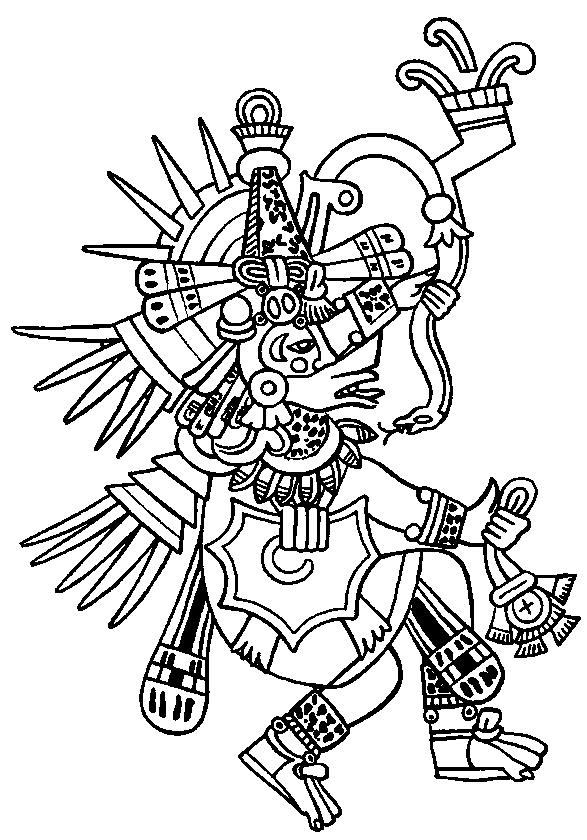 587x840 Aztec Empire Coloring Page