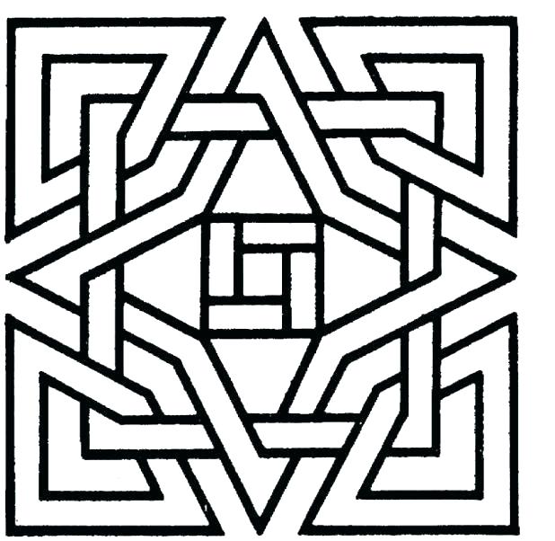 618x602 Geometric Design Coloring Pages Geometric Colouring Books