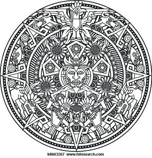 498x520 Aztec Coloring Pages