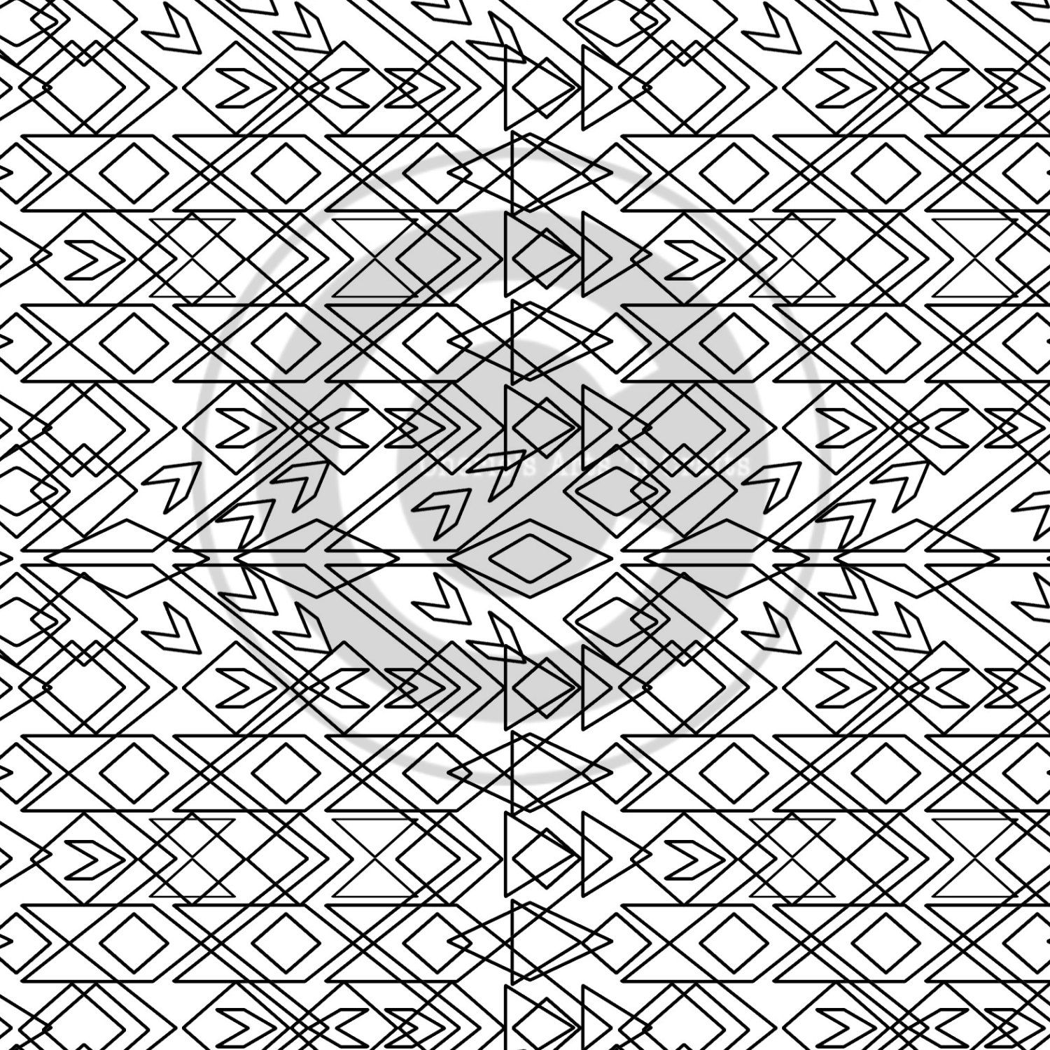 1500x1500 Aztec Patterns Coloring Pages Tribal
