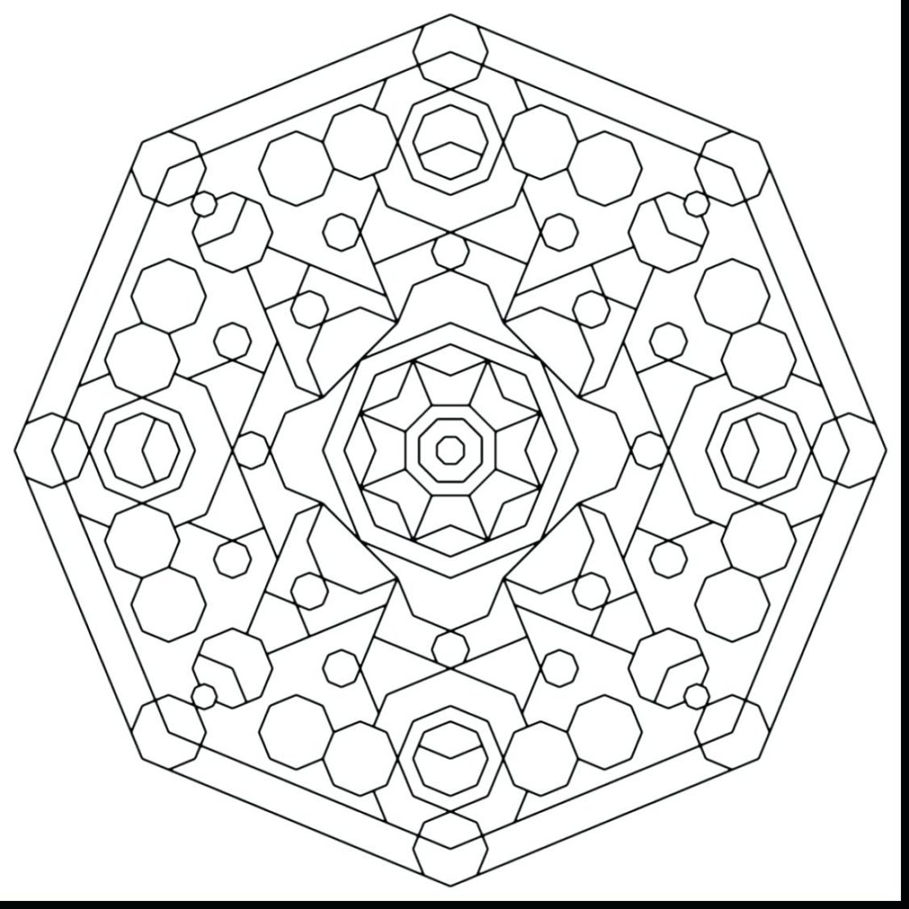 1024x1024 Coloring Page Geometric Design Coloring Pages Fantastic Mandala
