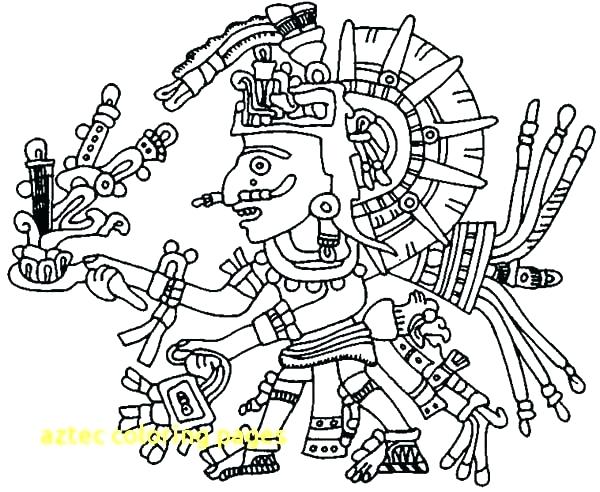 600x492 Aztec Coloring Pages Empire Coloring Page Aztec Calendar