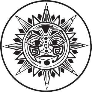 307x304 Aztec Sun Coloring Page Color Bros
