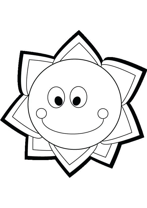 595x842 Sun Coloring Page Sun Coloring Page Sunflower Coloring Page