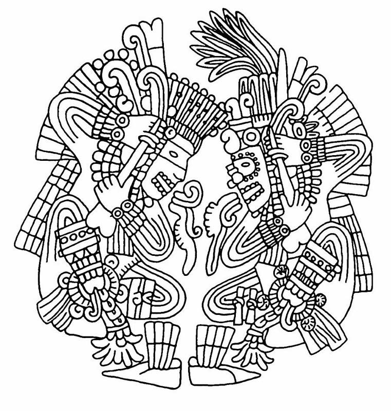 761x800 Trippy Clipart Aztec Sun