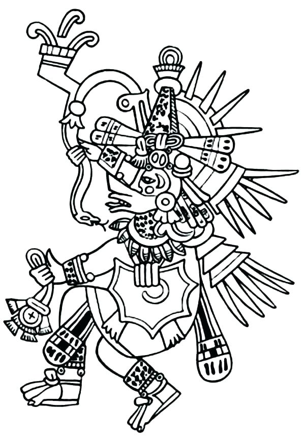 600x859 Aztec Coloring Pages Coloring Pages With King Of Bless His Warrior