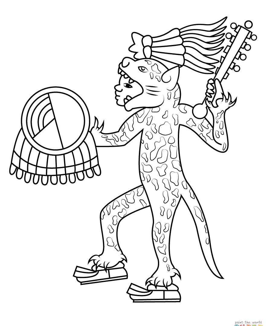 894x1080 Printable Aztecndar Coloring Pages Download Page Img Adult Online