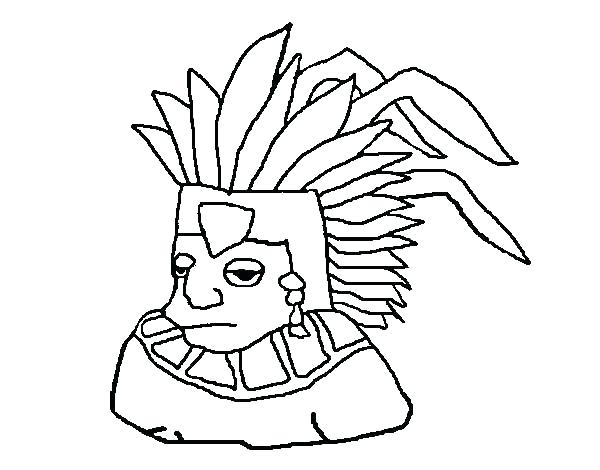 600x470 Aztec Coloring Pages