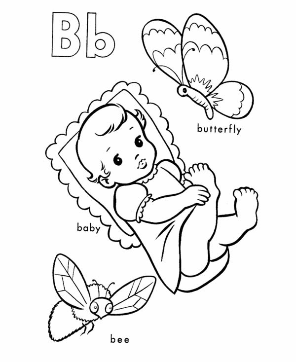 600x734 Learning Letter B Coloring Page For Kids Best Place To Color