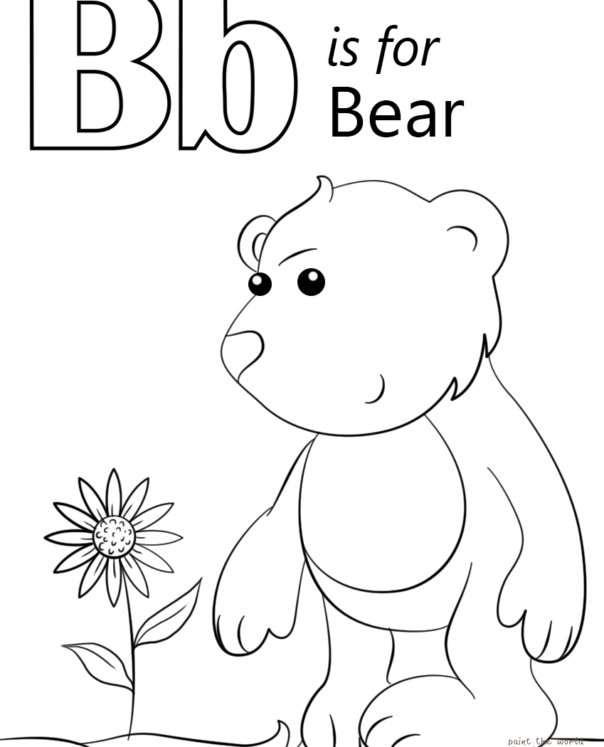 849x1050 Letter B Coloring Pages Download Free Coloring Sheets