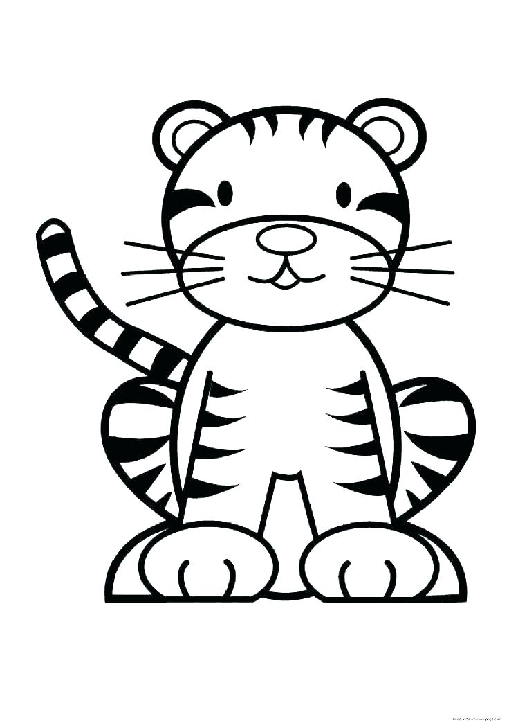 736x1041 Baby Color Pages Cute Tiger Coloring Pages Printable Tiger