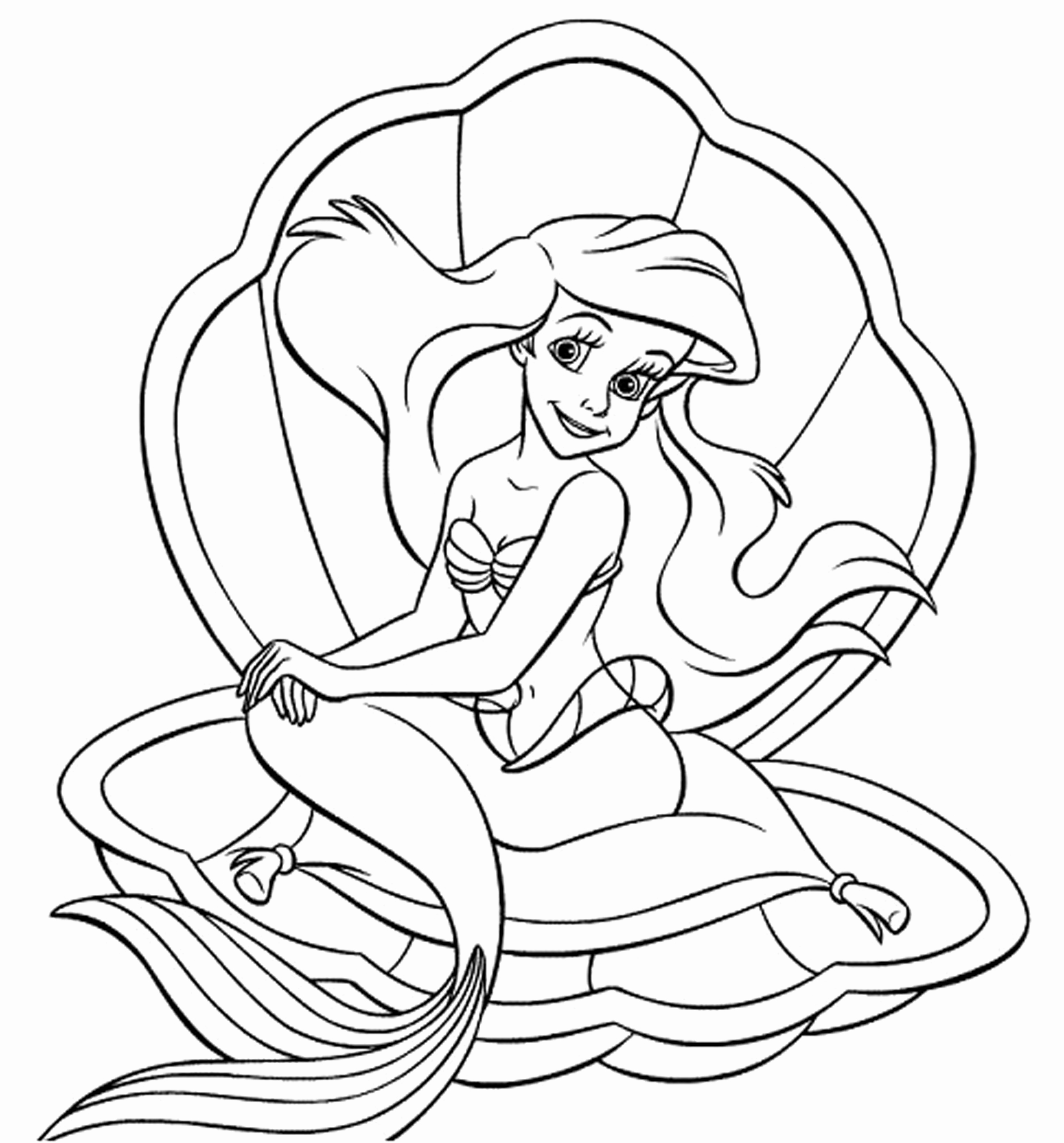 2550x2739 Ariel Princess Coloring Pages Disney Little Mermaid Little Mermaid