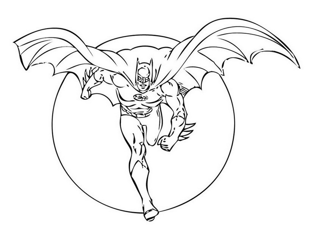 1048x749 Coloring Page Batman Flying Wings Coloring Pages For Free