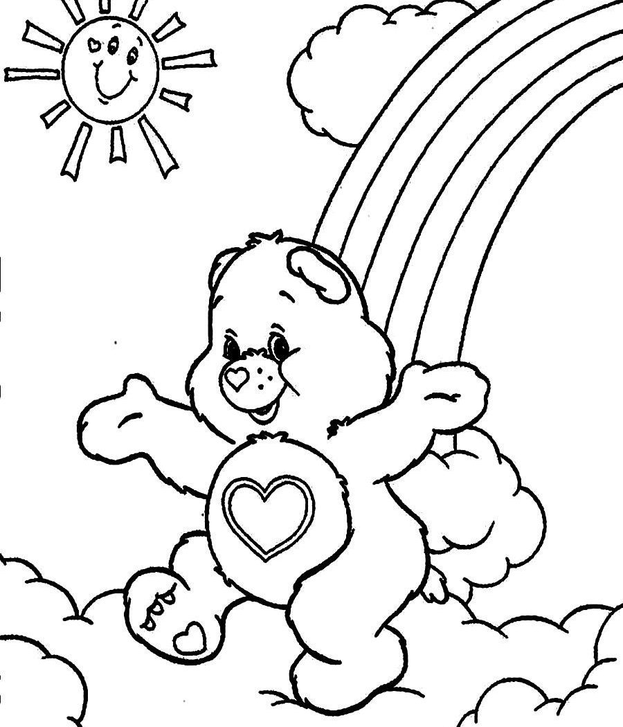 900x1050 Brilliant Care Bear Coloring Pages Baby Bears Online Birthday Pdf