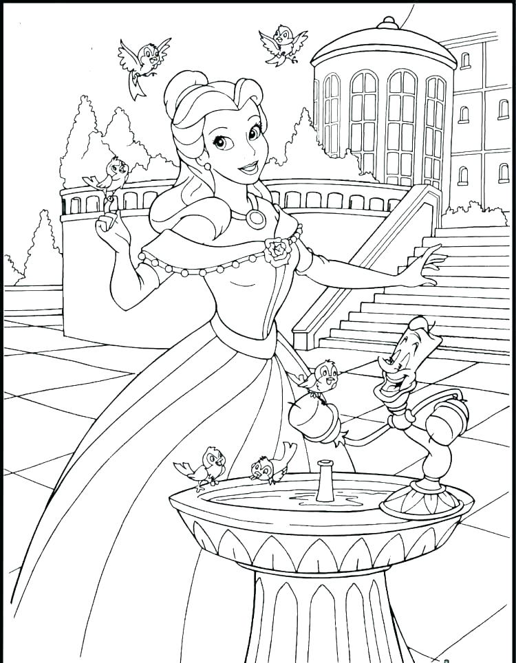 750x964 Belle Coloring Pages Baby Princess Coloring Pages Belle Coloring
